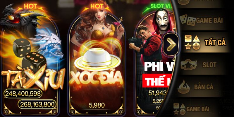 Các chuyên mục đặt cược đang có mặt tại cổng game