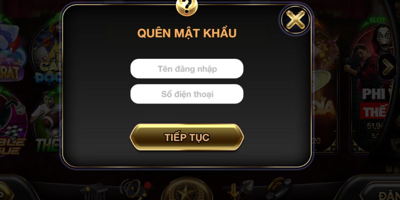 Chọn “Quên mật khẩu” để được hỗ trợ