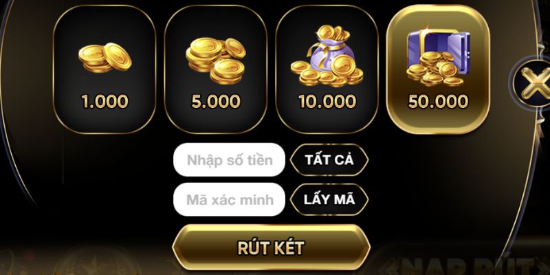Người chơi cần chuyển quỹ từ két trước khi rút tiền
